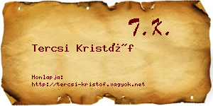 Tercsi Kristóf névjegykártya